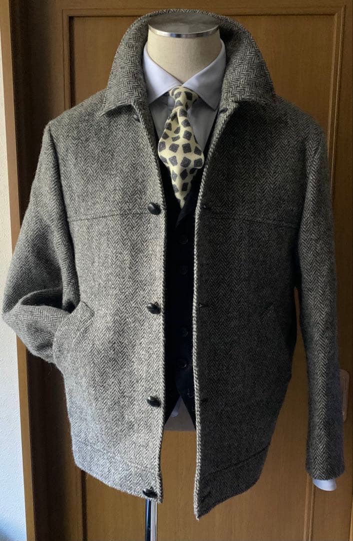 Brown’s ヘリンボーンジャケット　ハリスツイード生地の英国製　カスタム品