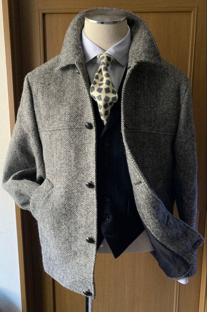 Brown’s ヘリンボーンジャケット　ハリスツイード生地の英国製　カスタム品