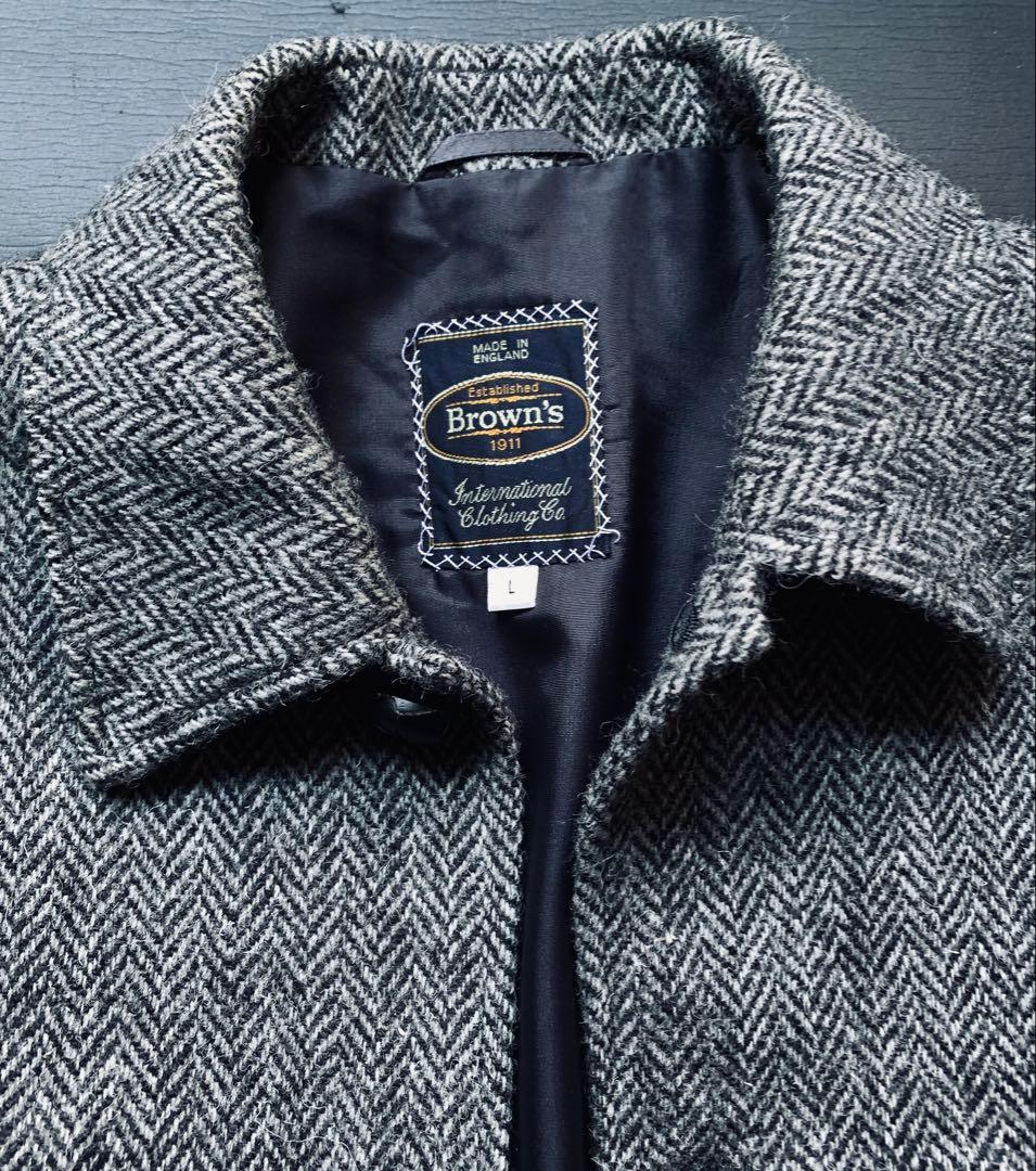 Brown’s ヘリンボーンジャケット　ハリスツイード生地の英国製　カスタム品