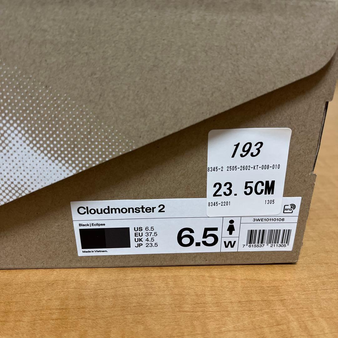 【新品】On Cloudmonster2 ブラック スニーカー 23.5cm