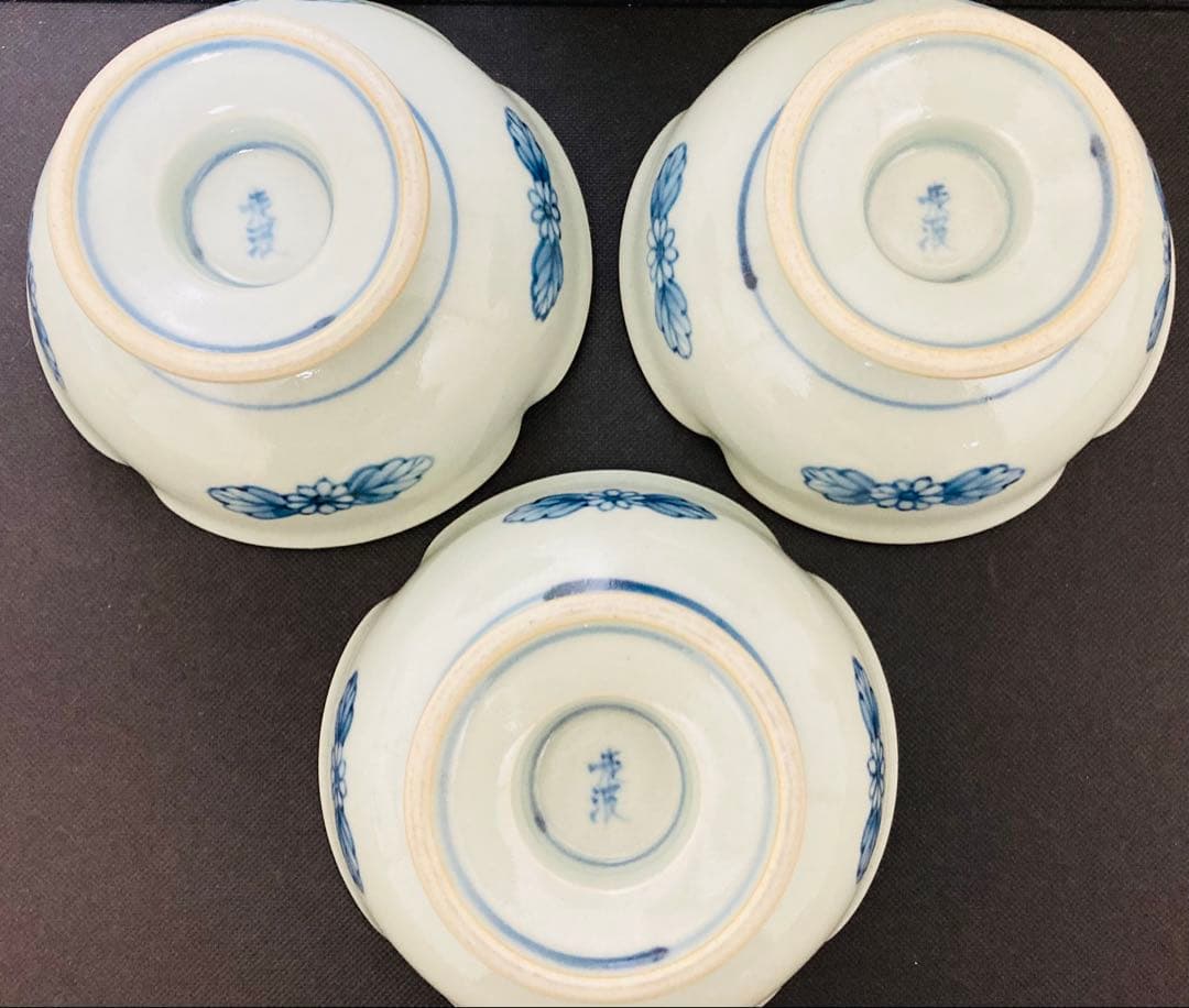 佐藤走波（六代）染錦花文　デザート皿　3客