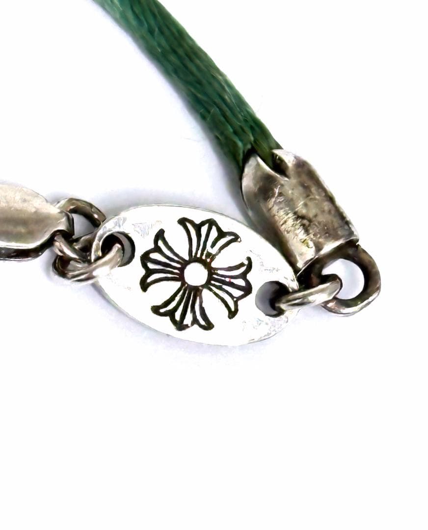 国内 ギャラ付き　クロムハーツ　KZ ブレス　CH クロス　コード　エメラルド