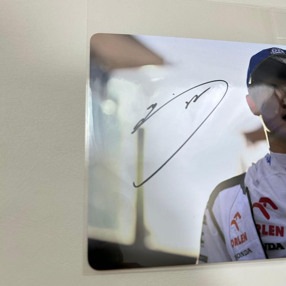 角田裕毅　サインカード　F1 ドライバー