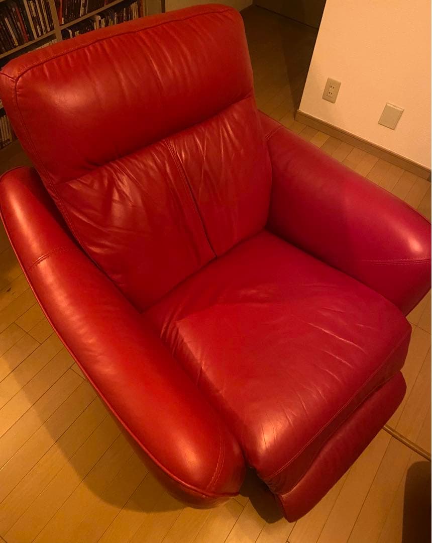 ニトリ　1人掛け電動リクライニングソファ 本革タイプ (アネーロ NB RE)