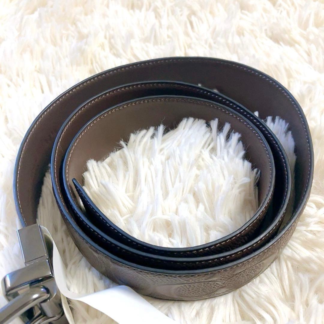 【未使用・シグネチャー】COACH　レザーベルト　F55167　ブラウン