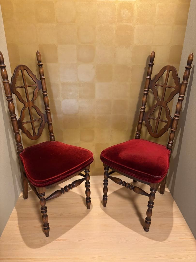 ※更新！アンティーク家具 椅子 木製 ベロア 洋風 ヴィンテージチェア　コスガ