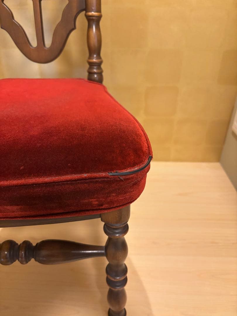 ※更新！アンティーク家具 椅子 木製 ベロア 洋風 ヴィンテージチェア　コスガ