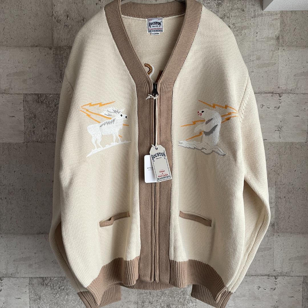 新品 HOUSTON ヒューストン スーベニア カーディガン アラスカ XL