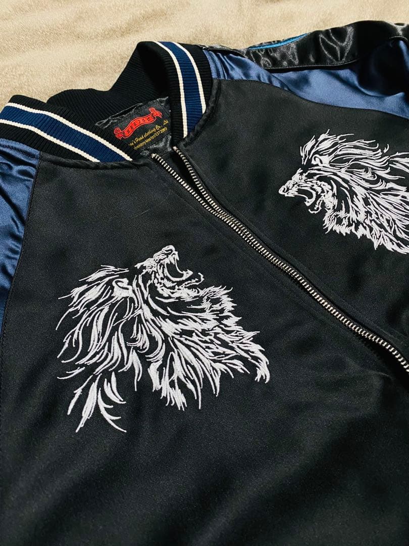 未使用 SKAJAN ライオン 限定 スカジャン unisex 美品 navy