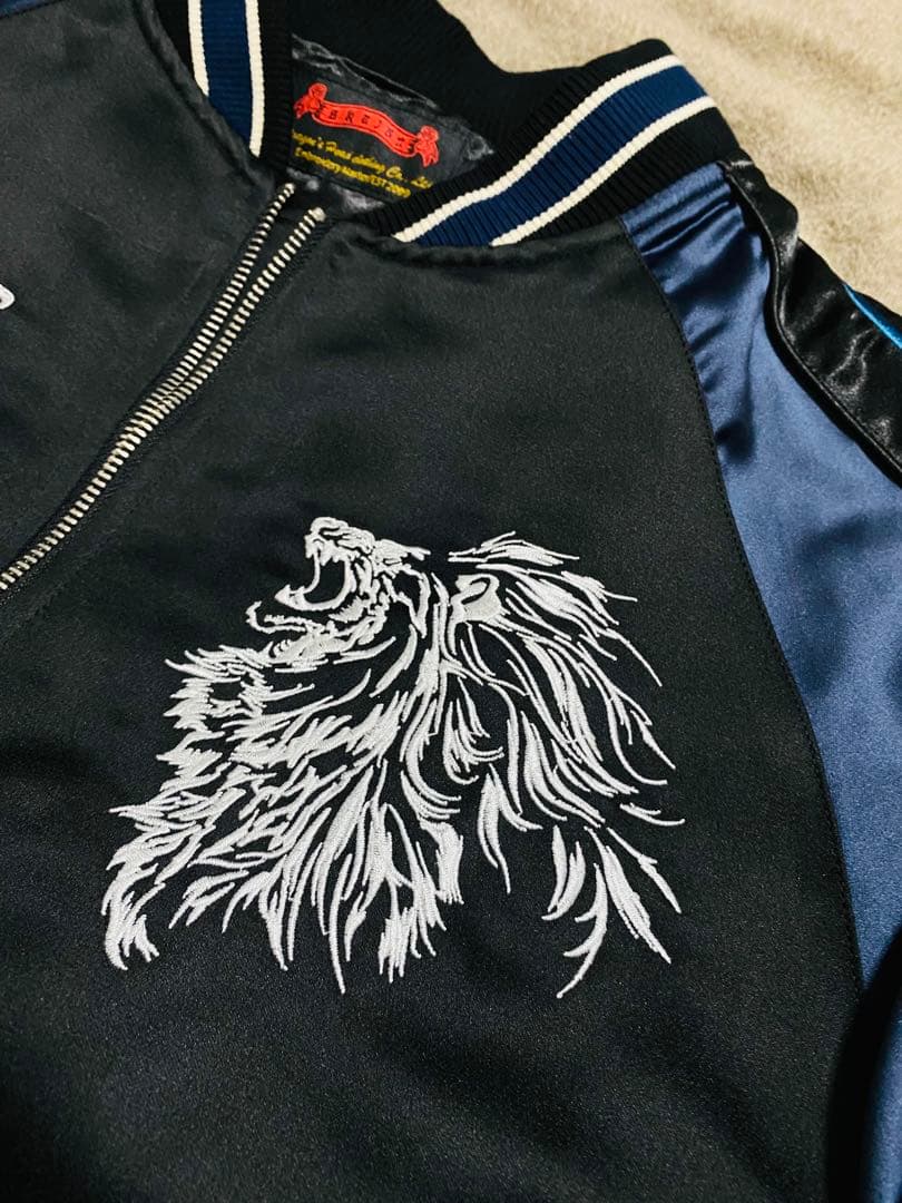 未使用 SKAJAN ライオン 限定 スカジャン unisex 美品 navy