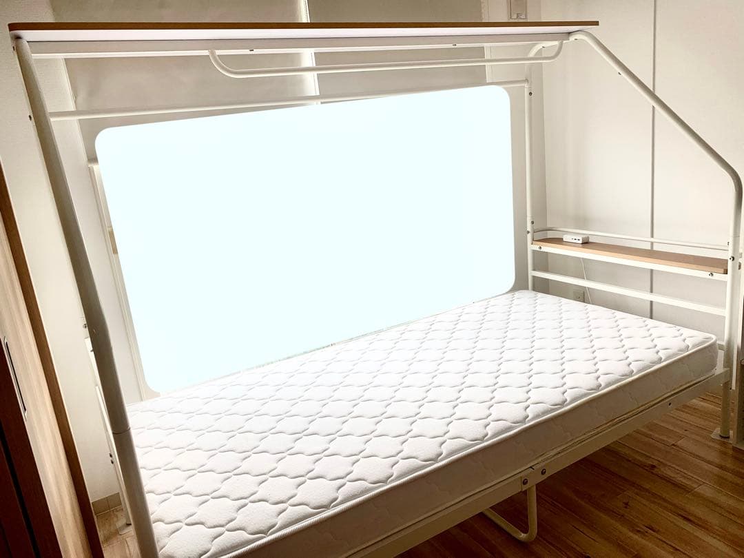 組み立て工具付　シングル　システムベッド　デスク付き ベッドフレーム