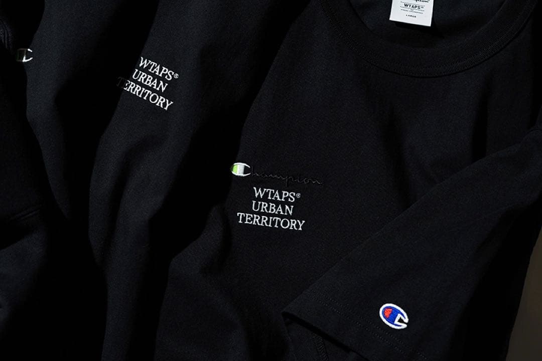 新品 WTAPS Champion ACADEMY 長袖Tシャツ 黒 Mサイズ