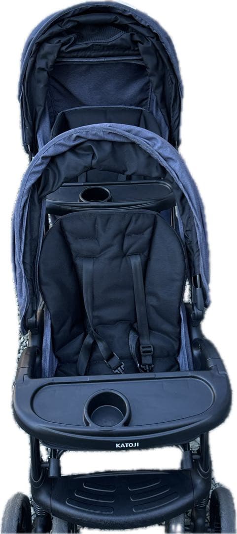 二人乗りベビーカー カトージ 二人でゴーDX デニム　KATOJI