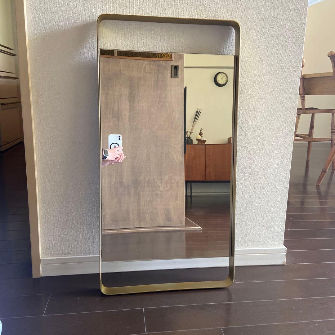 姿見　ミラー　ウォールミラー　鏡　アクシス　ゴールド　アンティーク　壁掛け