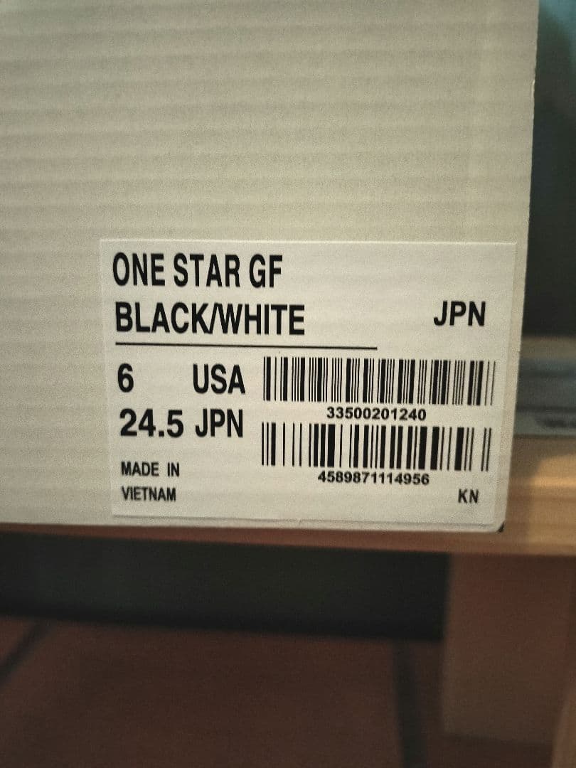 CONVERSE ONE STAR GF ブラック/ホワイト 6 USA