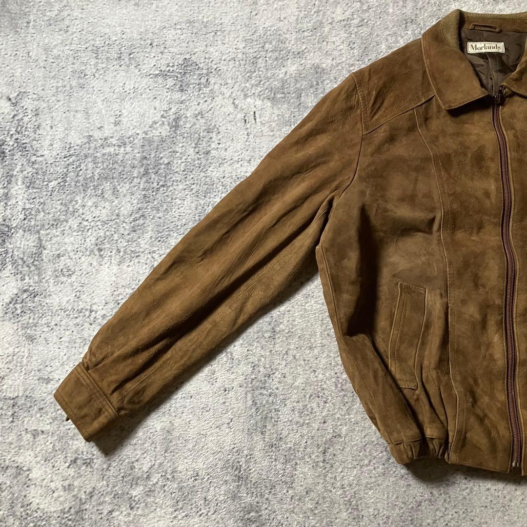 90sスペイン製Morlandsスエードレザージャケットブラウン短丈ブルゾン