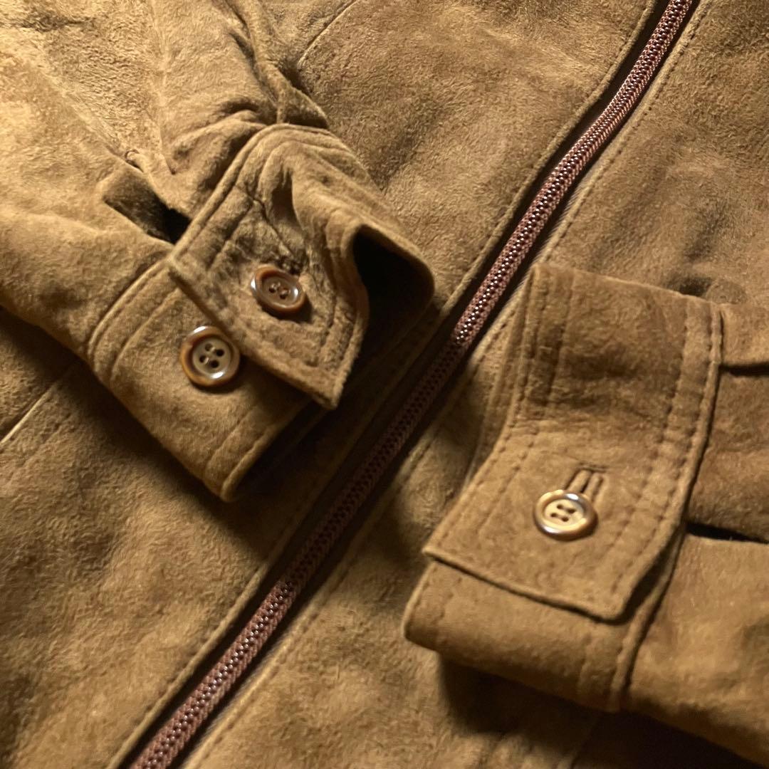 90sスペイン製Morlandsスエードレザージャケットブラウン短丈ブルゾン