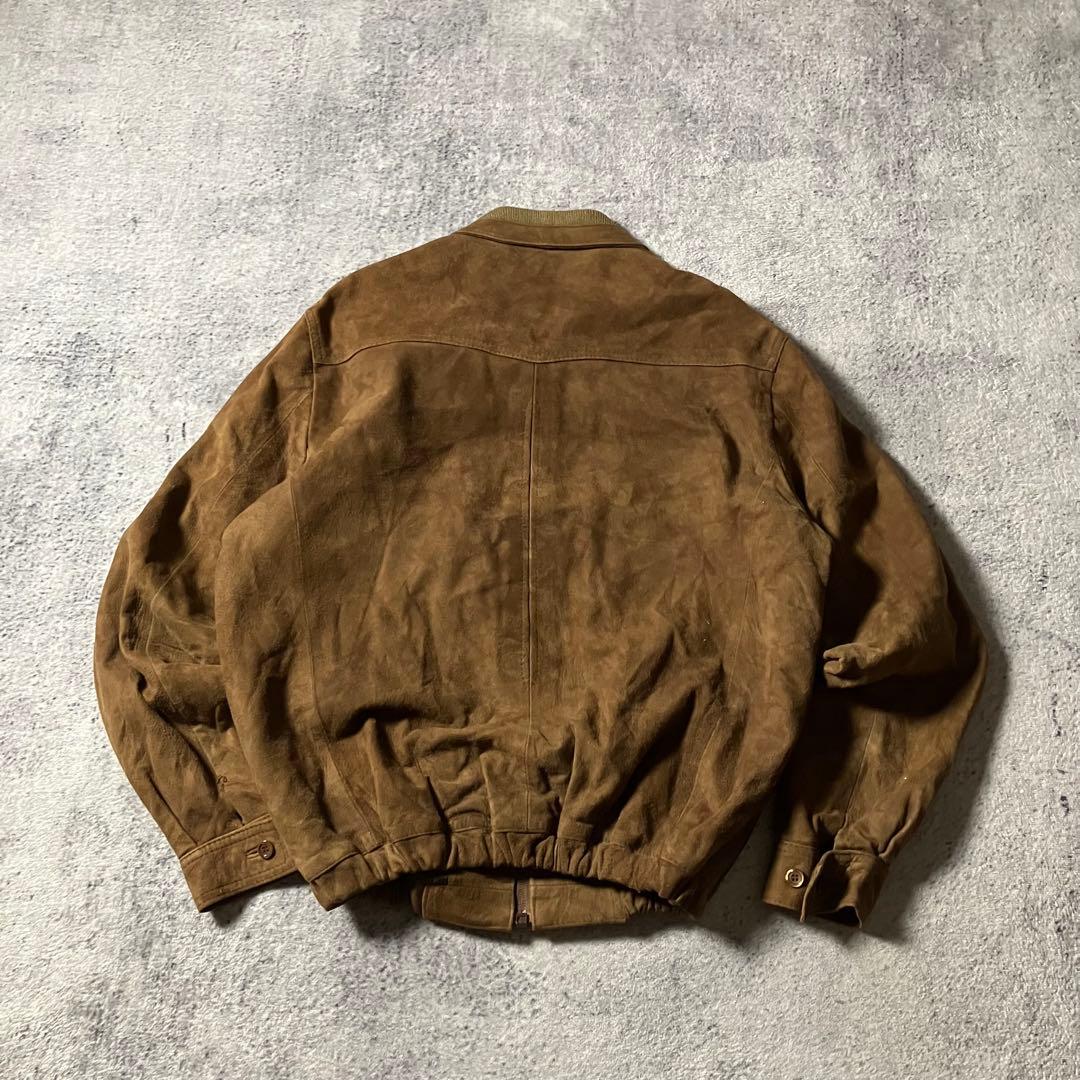 90sスペイン製Morlandsスエードレザージャケットブラウン短丈ブルゾン