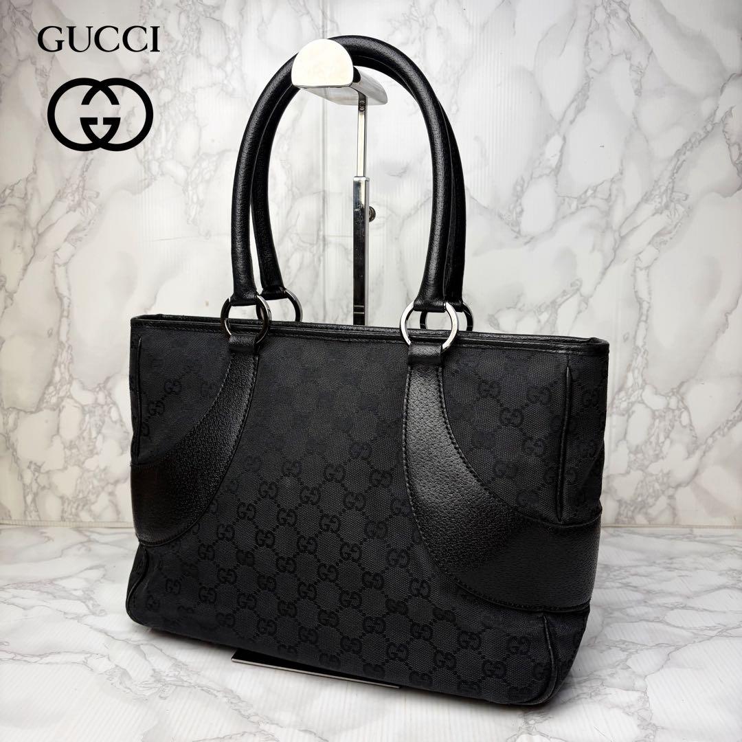 081 美品 GUCCI トートバッグ ハンドバッグ GGキャンバス yd6