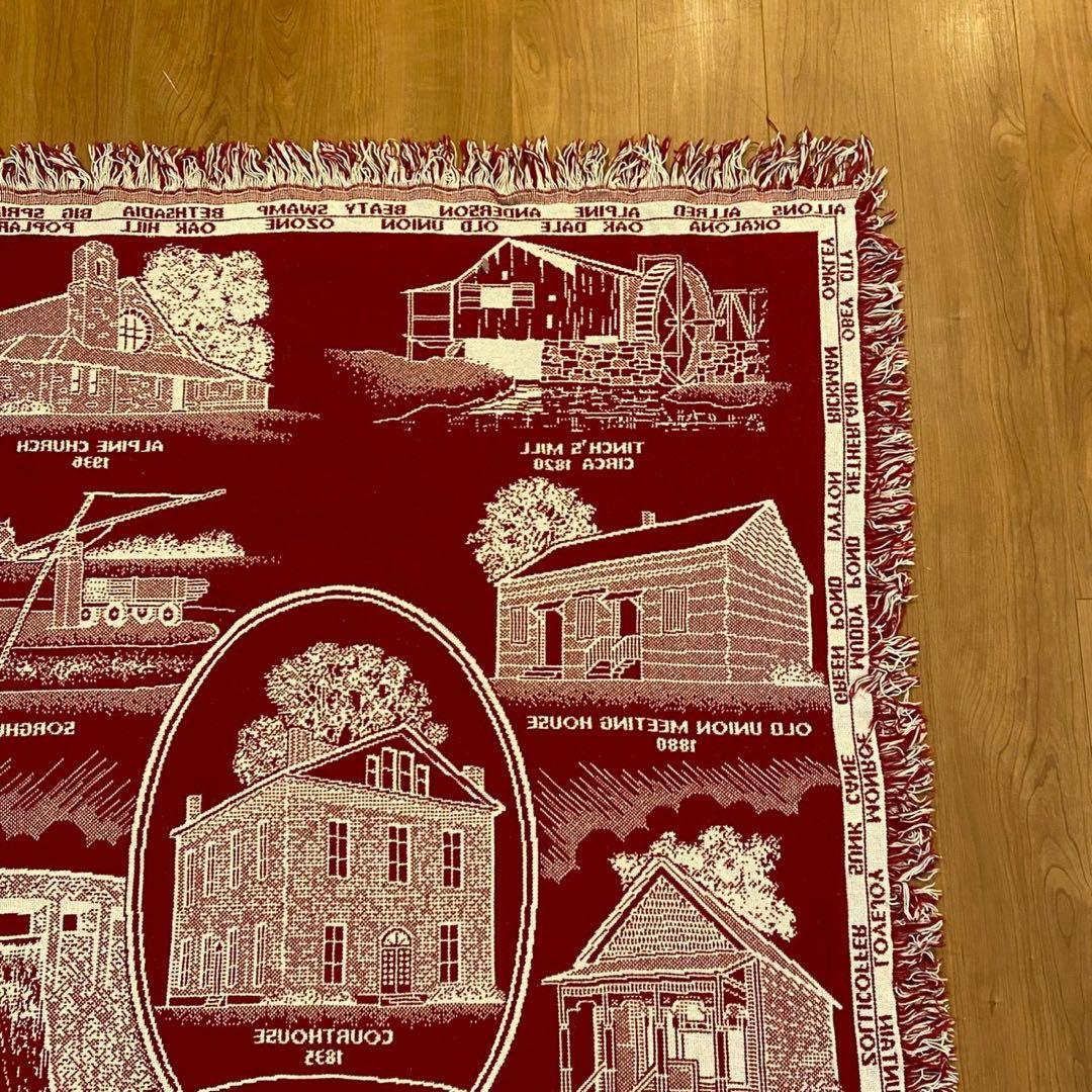 USA ゴブラン調　ヴィンテージラグ テネシー州 郷土柄 160×124 壁掛け