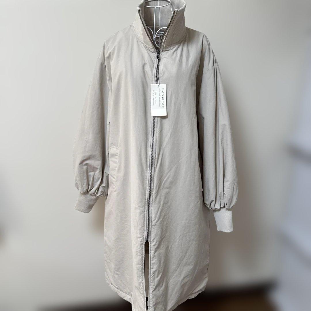 【新品タグ付】チャオパニックティピー スタンドカラーボリュームスリーブコート 白