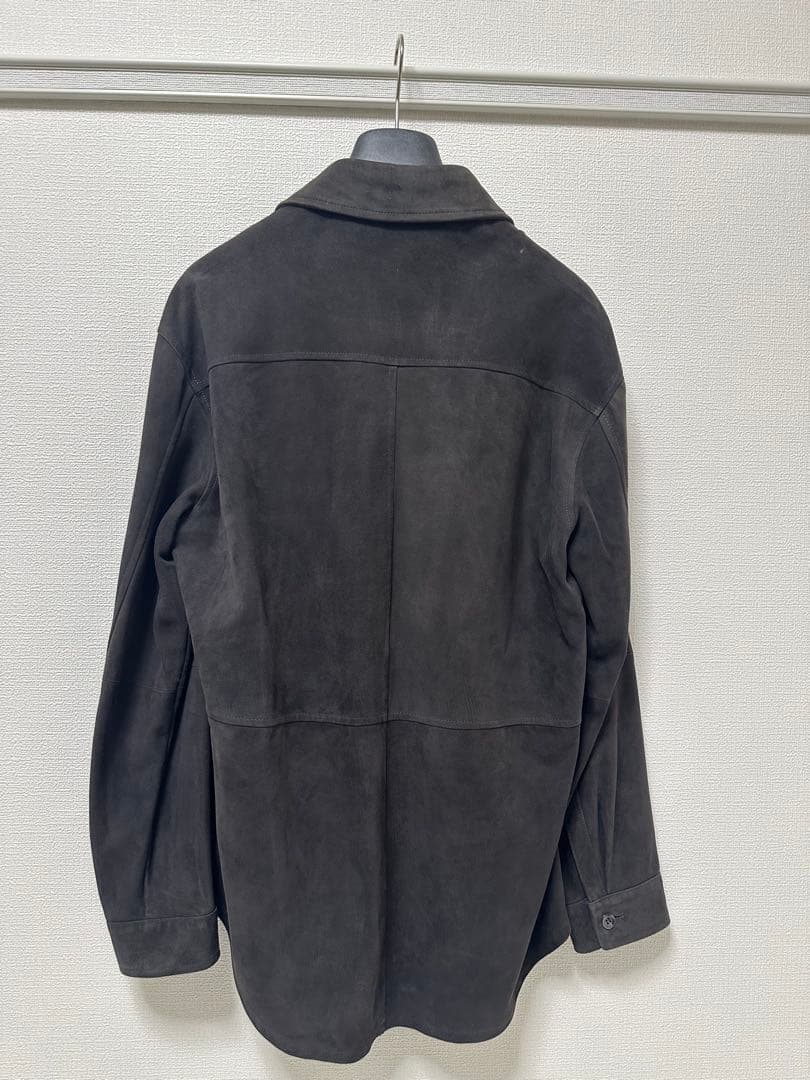 EMMETI スエード シャツ ブルゾン 48サイズ チャコールグレー