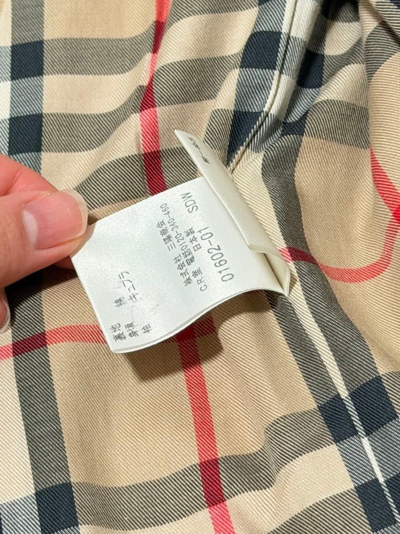 しめじさん専用　バーバリーロンドン　トレンチコート　メガチェック　ハニーベージュ