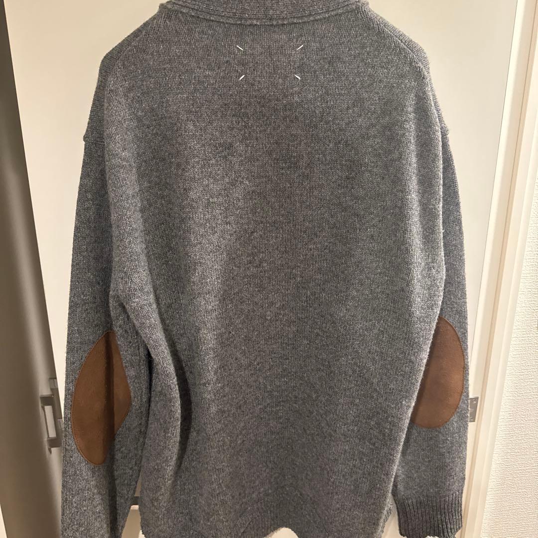 メゾンマルジェラ エルボーパッチ カーディガン グレー S マルジェラ