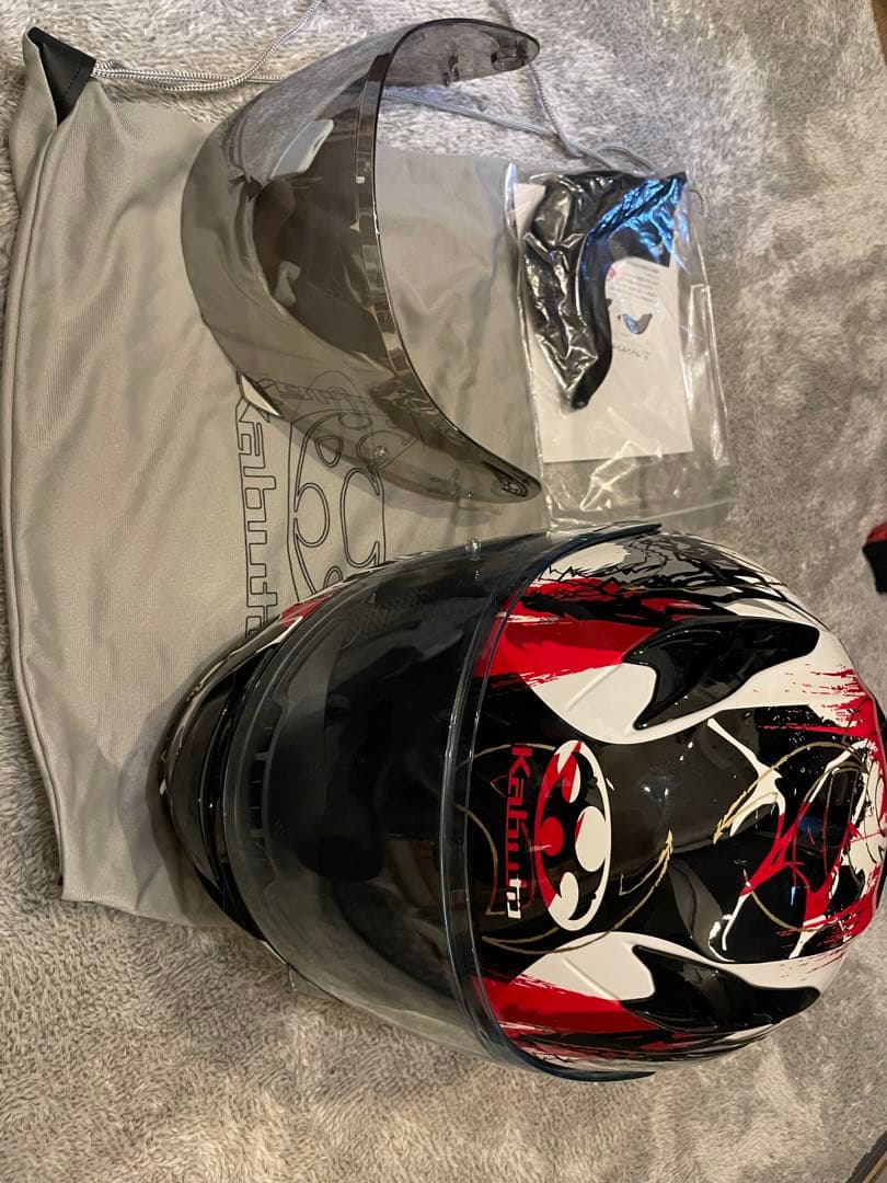 Kabuto フルフェイスヘルメット ブラック/レッド