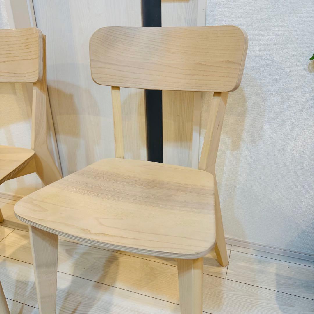 [IKEA]イケア　LISABO リーサボー チェア アッシュ2脚セット ①