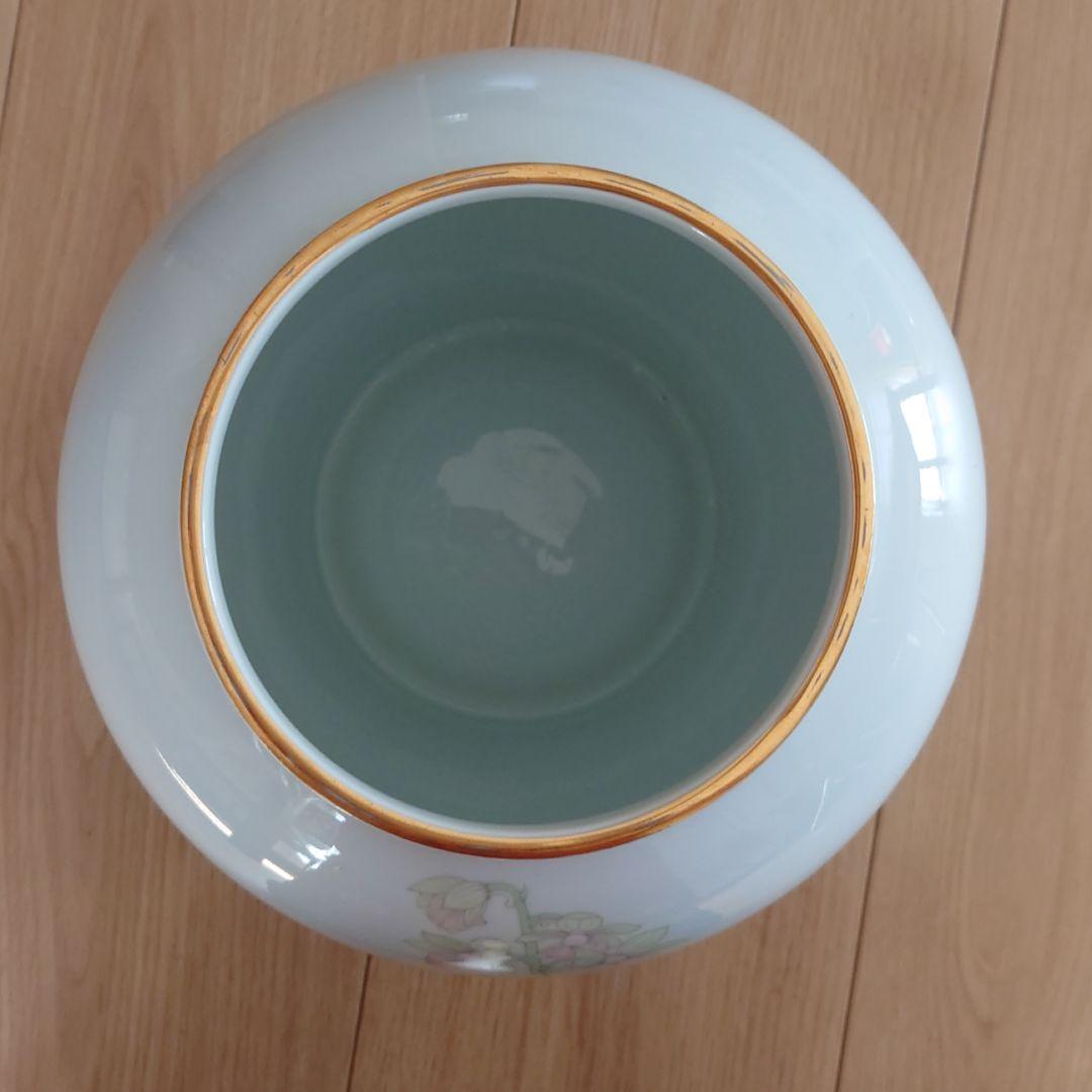 深川製磁　花瓶エビネ蘭