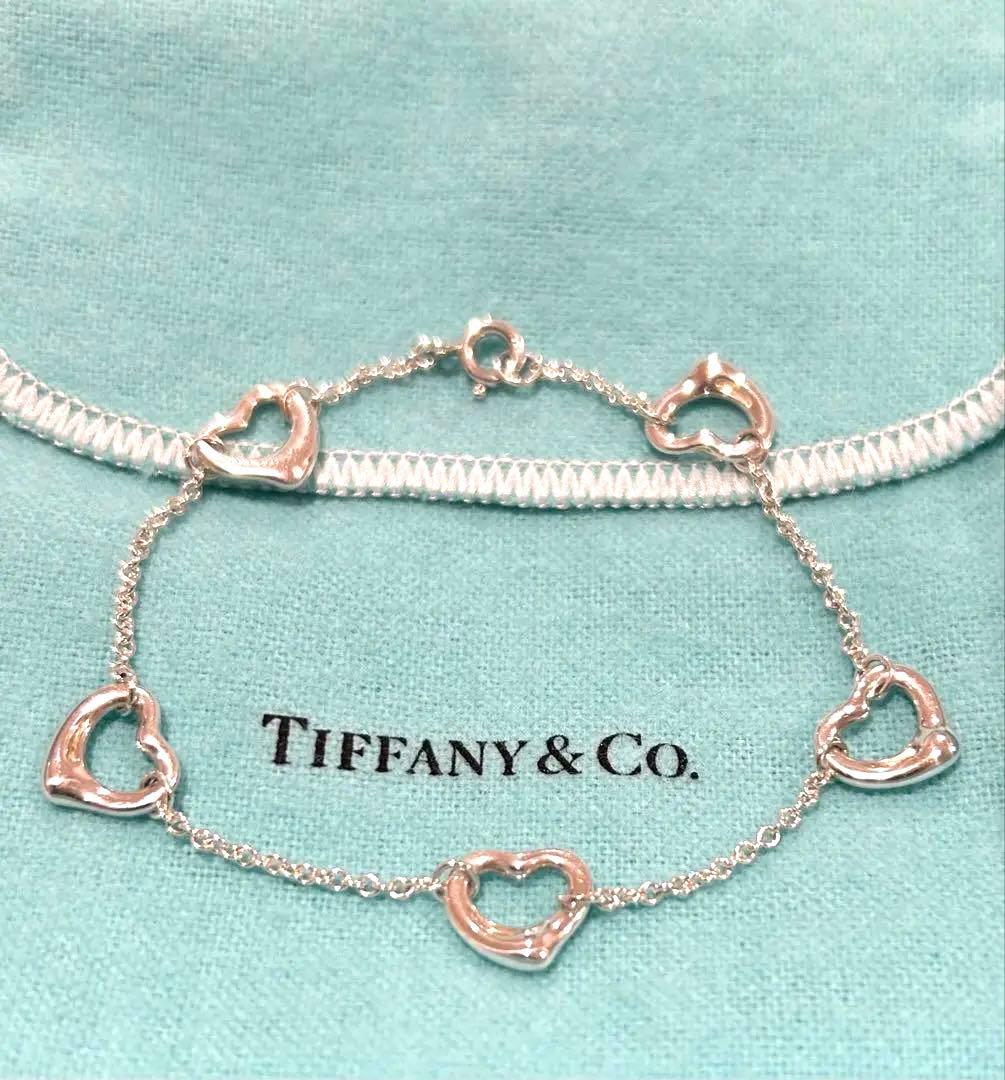 TIFFANY オープンハート　シルバー　ブレスレット　5連Tiffany&co