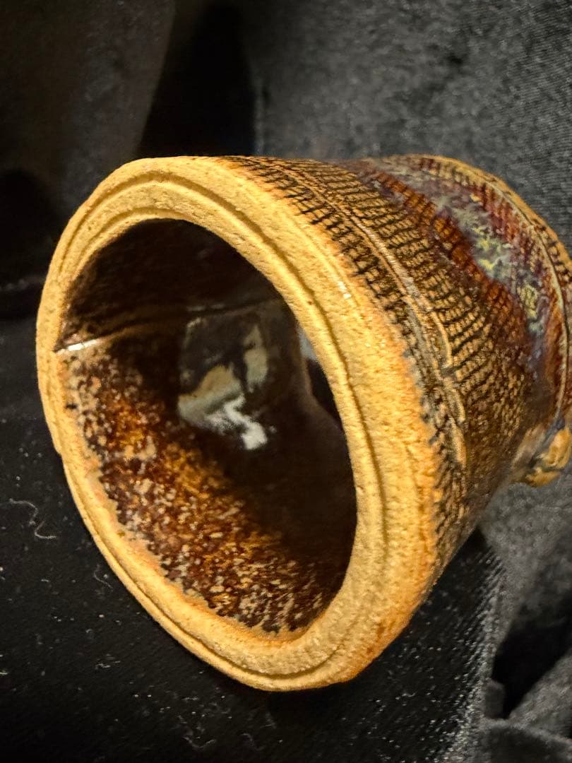 骨董品 陶器アンティーク年代不明直径5cm×高さ5cm整理品現状品のみ