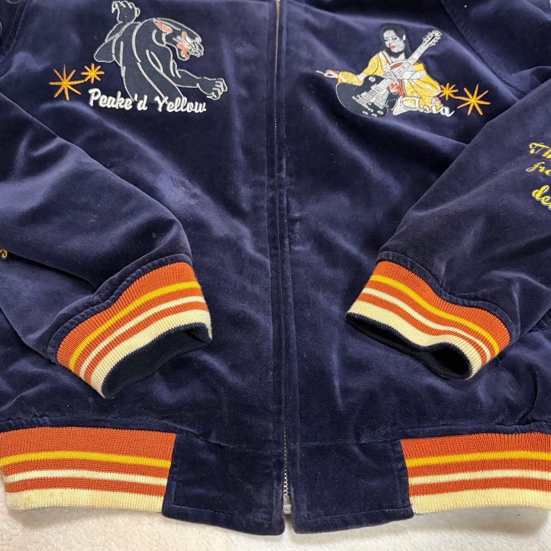 【別珍スカジャン】　PEAK'D YELLOW ピークドイエロー　42【L】