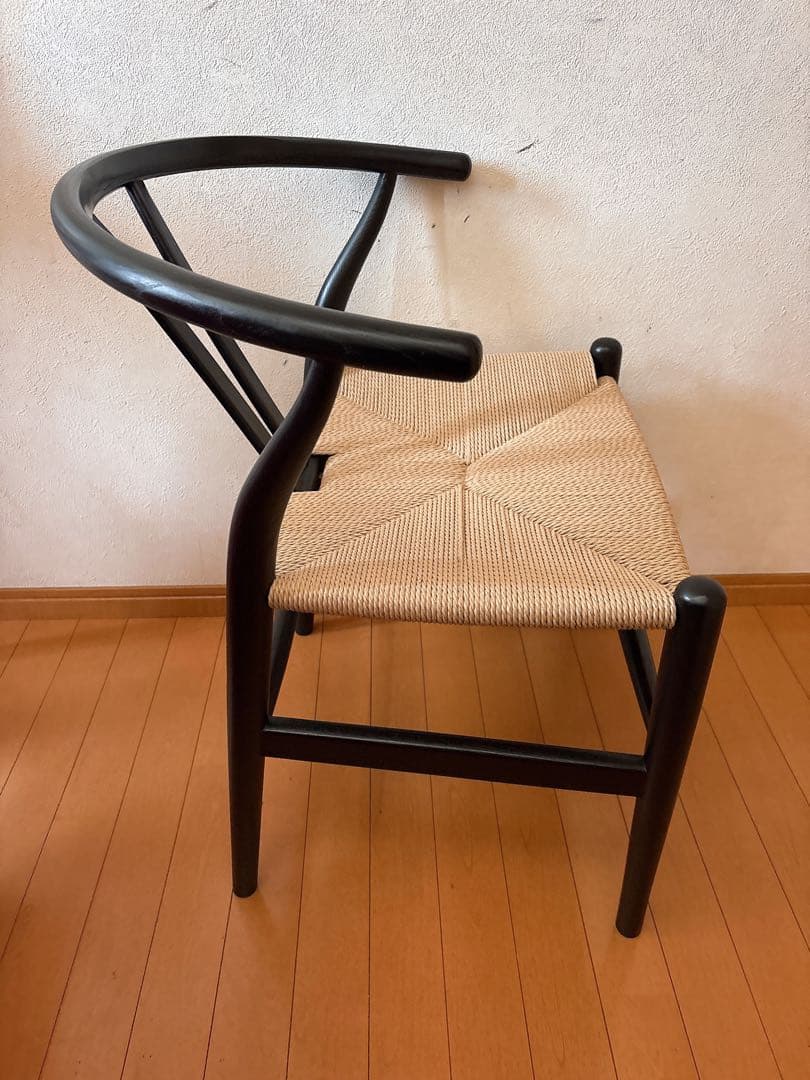 ペーパーコード北欧デザイン　 Yチェア型ブラック リプロダクト品　 椅子　イス