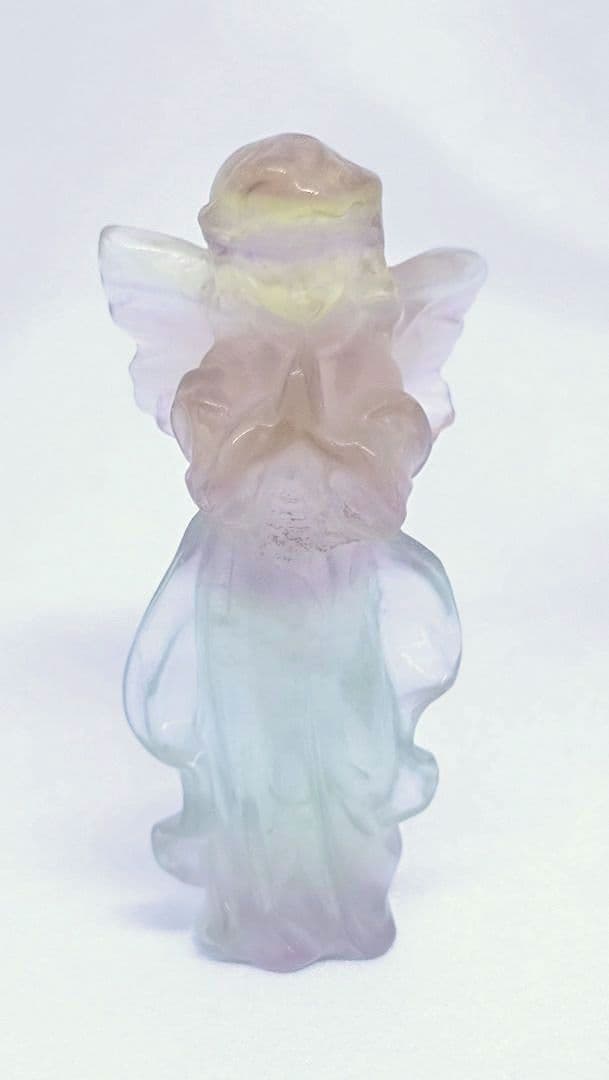 キャンディ フローライト　天使　（小）①　エンジェル　置物　カービング