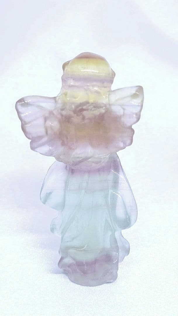 キャンディ フローライト　天使　（小）①　エンジェル　置物　カービング