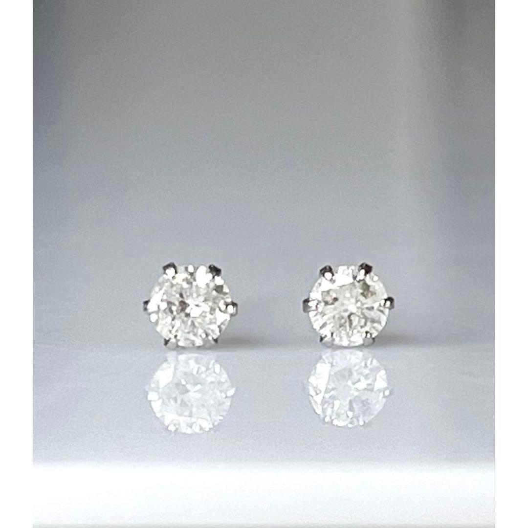 PT天然ダイヤモンドピアス 計0.2 ホワイト 鑑別カード付き