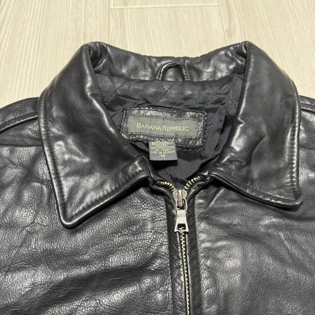 BANANA REPUBLIC 90's 黒タグ レザージャケット ドリズラー