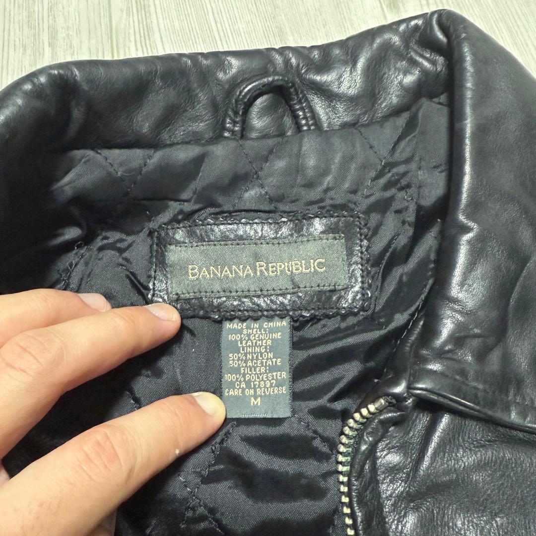 BANANA REPUBLIC 90's 黒タグ レザージャケット ドリズラー