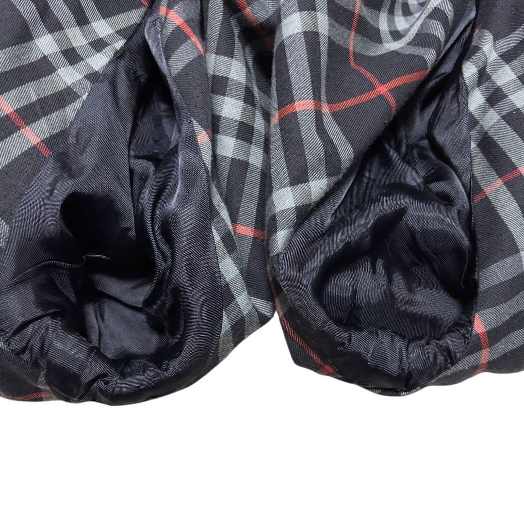 Burberry 英国製 ステンカラーコート ネイビー ノバチェック XL相当