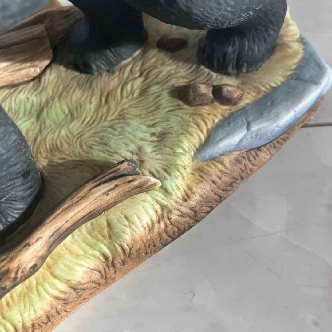 アメリカ90年代名門Andrea社生きているように生命力のある瞳のクマの陶器