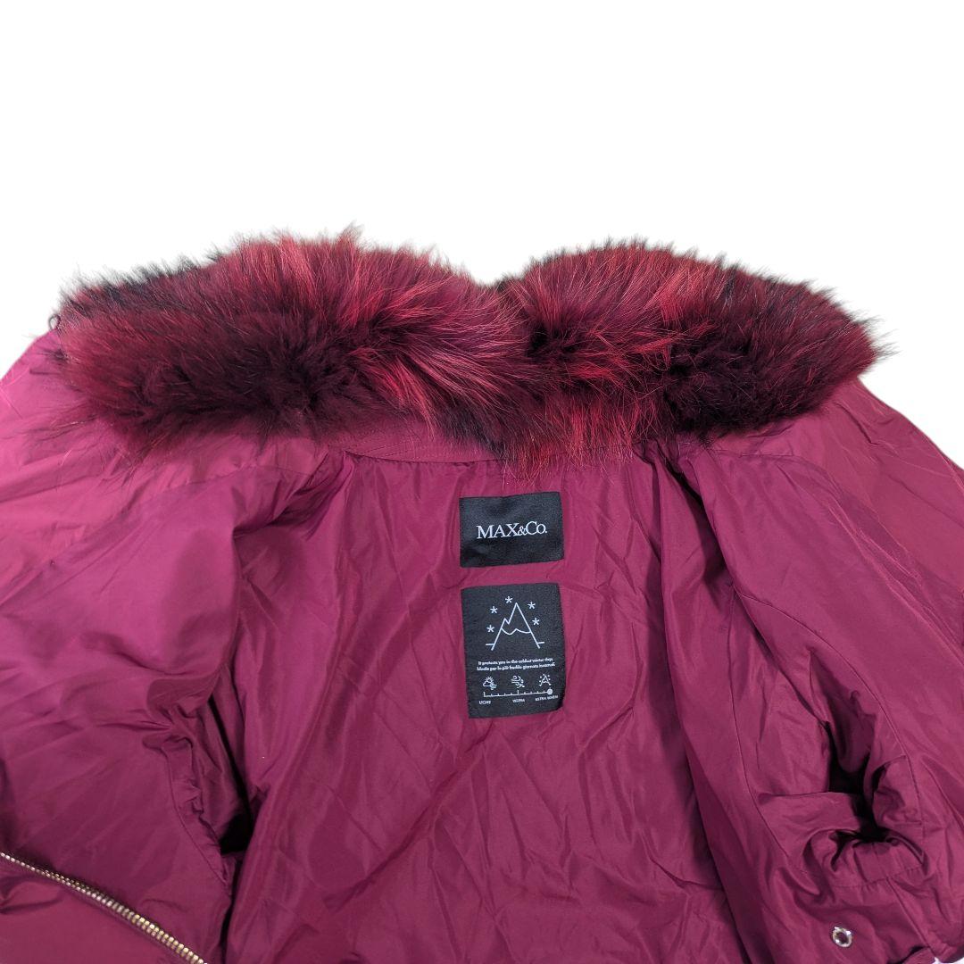 交渉可◯大きいサイズ☆MAX&Co. ラクーンファー ダウンジャケット 極暖