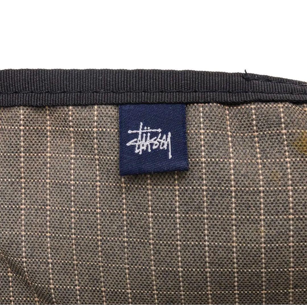 美品 90s OLD STUSSY メッセンジャーバッグ スペクトル柄 紺タグ