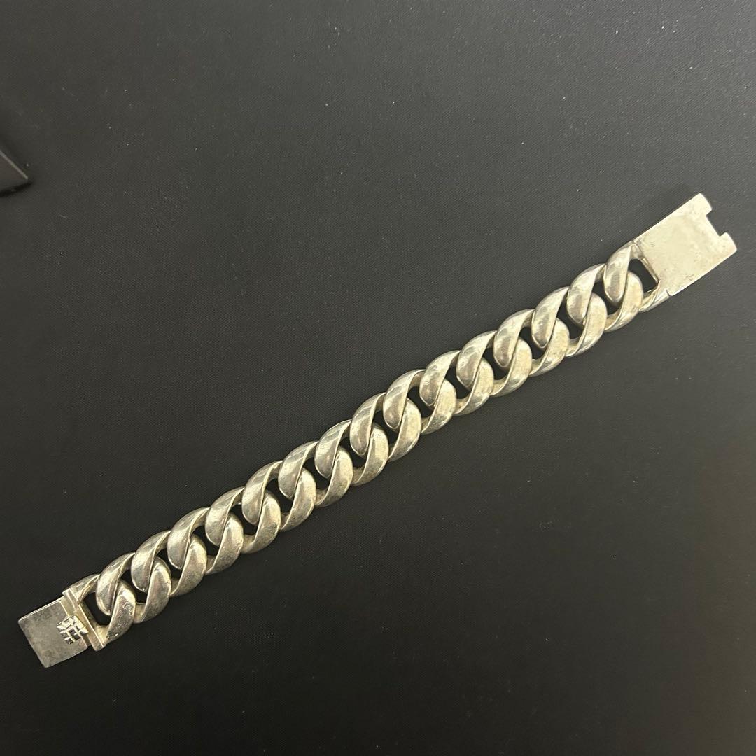 シルバー925刻印あり 極太 喜平チェーン ブレスレット ヴィンテージ