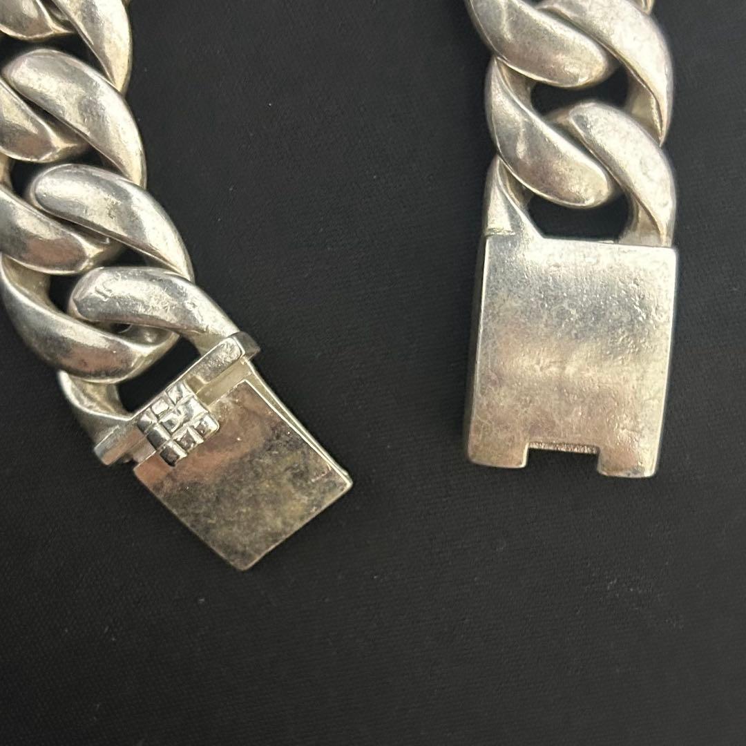 シルバー925刻印あり 極太 喜平チェーン ブレスレット ヴィンテージ