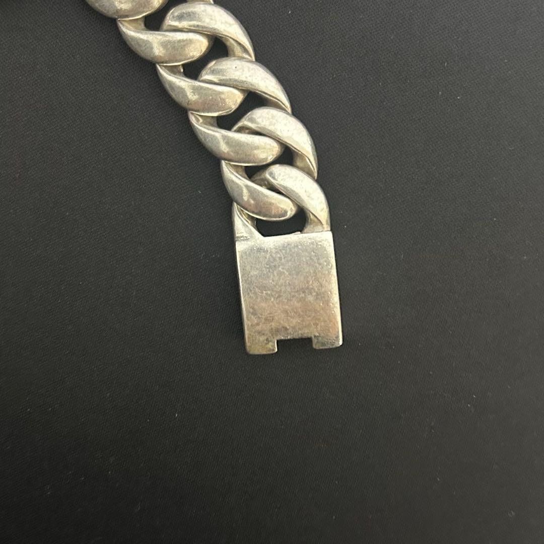 シルバー925刻印あり 極太 喜平チェーン ブレスレット ヴィンテージ