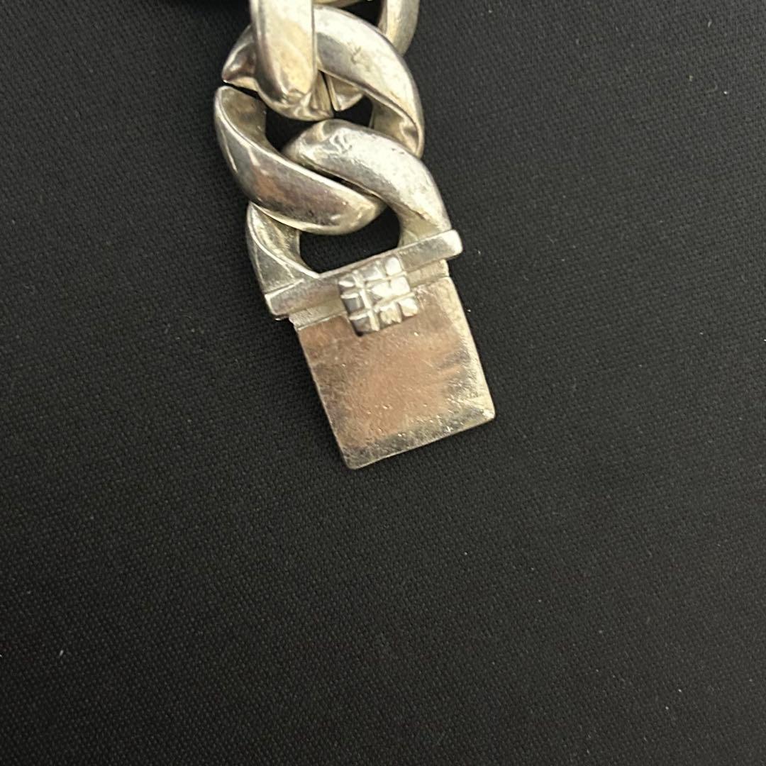 シルバー925刻印あり 極太 喜平チェーン ブレスレット ヴィンテージ