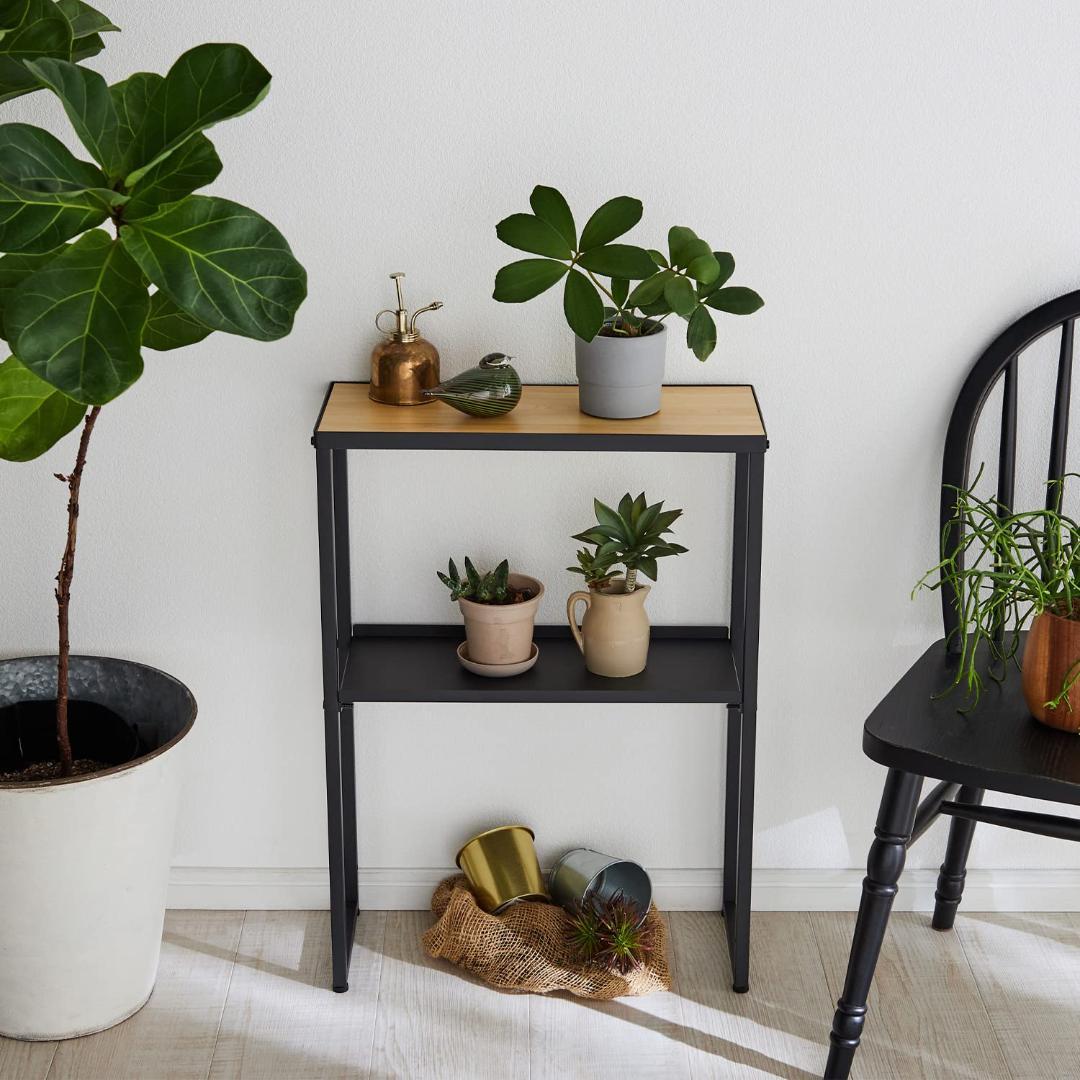 ☆デザイン性の高いランドリーサイドラック　隙間収納