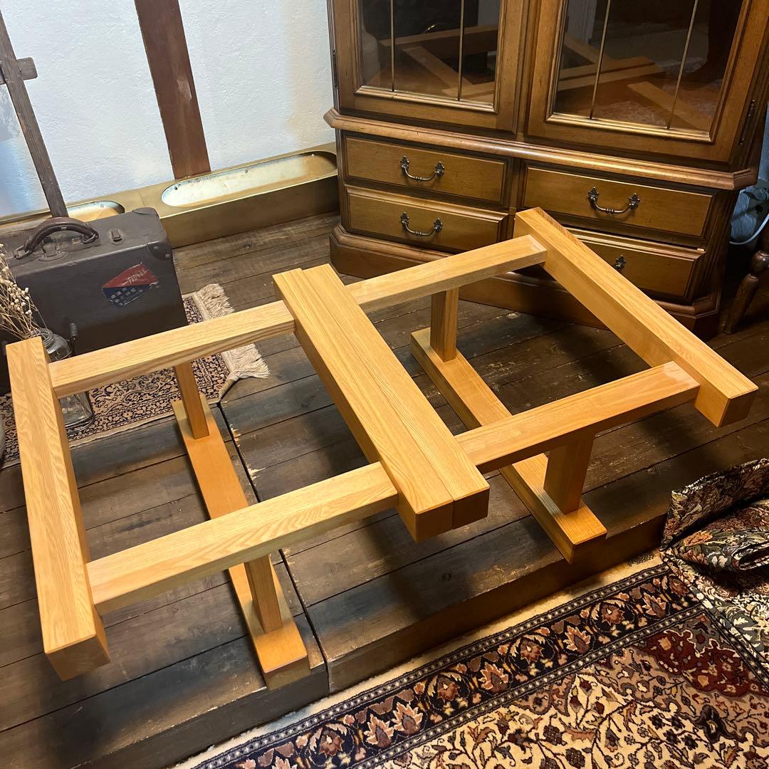 KM 天然木 白栃一枚板テーブル 高級家具